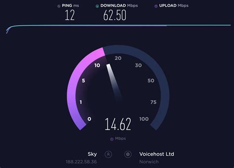 Excel for Web internet speed test