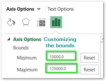 Format Axis Options in Excel