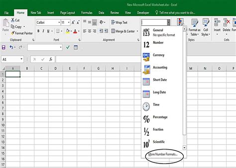 Using the Format Cells option in Excel