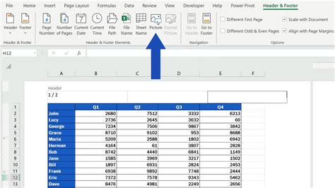 Format headers in Excel