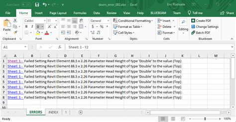 Excel Formatting Error 1