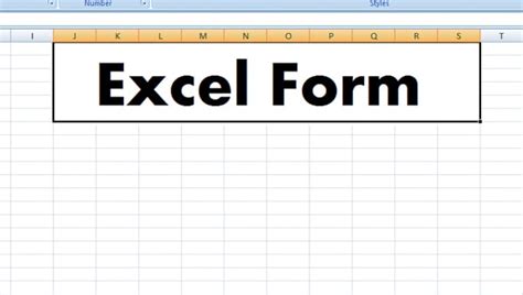 Excel Forms