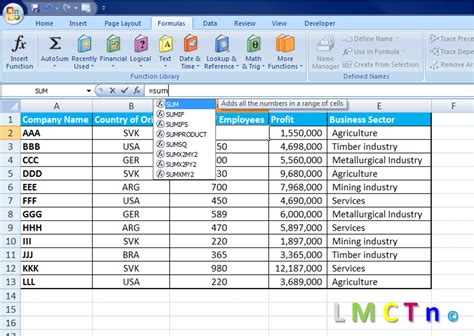 Excel Formula Example 7