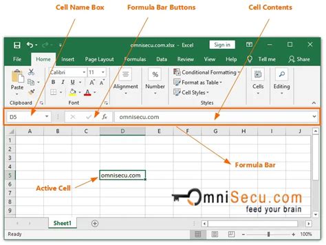 Using the formula bar in Excel