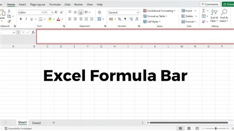 Excel formula bar with named ranges