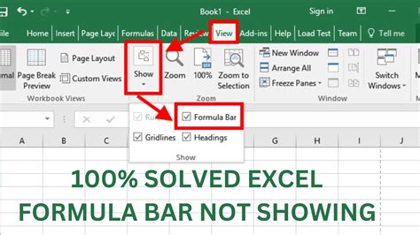 Excel Formula Bar on Mac