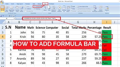 Excel Formula Bar Sorting