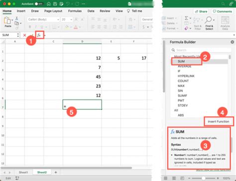 Using the Formula Builder in Excel