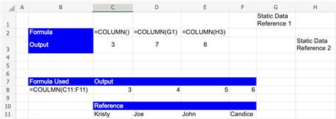 Excel Formula Columns