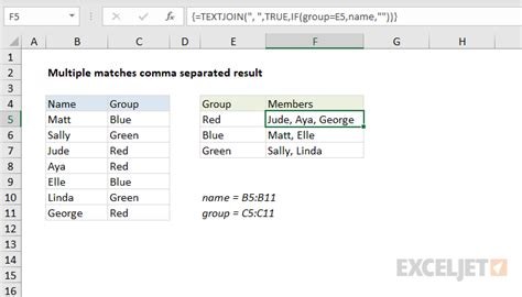 Excel Formula Comma Separated List Array Formula