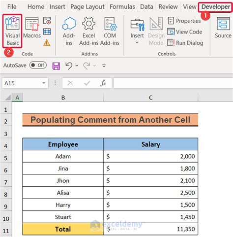 Excel Formula Commenting