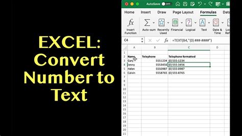 Excel Formula Convert