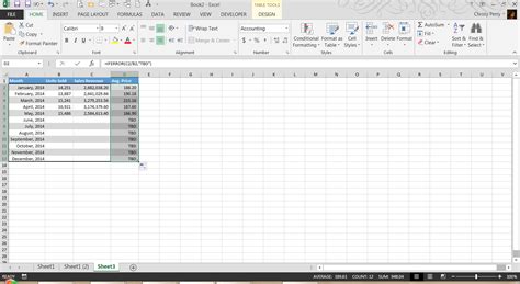 Excel Formula Copying Down Example