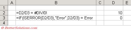 Excel formula error prevention