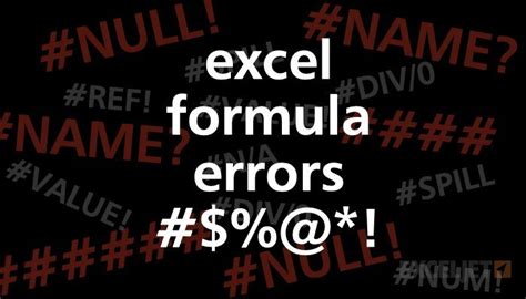 Common errors to avoid in Excel formulas