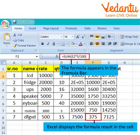 Example of using formulas to visualize data across multiple sheets