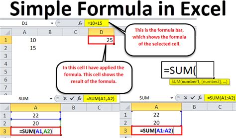 Example of using formulas to perform calculations across multiple sheets