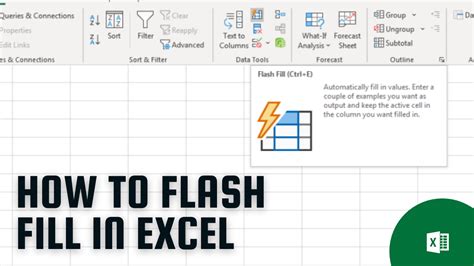 Using Flash Fill Feature to Extract First Word