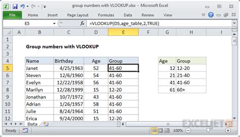 Excel Formula Group Reference