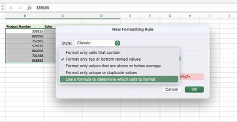 Using formulas to hide rows in Excel