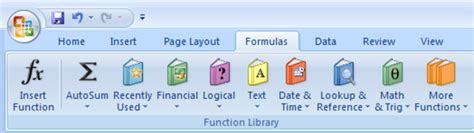 Excel formula library gallery