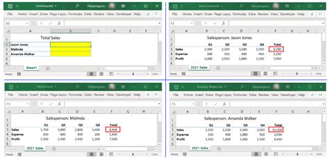 Excel formula linking issues examples