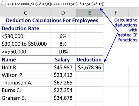 Nesting formulas in Excel