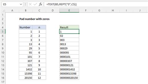 Excel Formula Pad With Zeroes Quick Tip Example