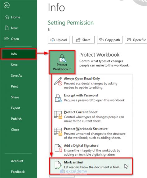 Excel Formula Permission Settings