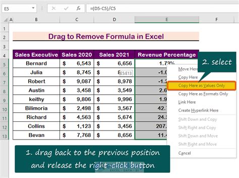 Methods to Remove Formulas