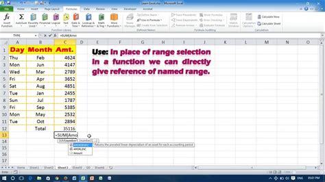 Excel Formula Sheet Name