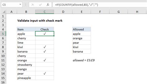 Excel Formula Verification