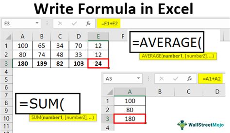 Excel formula writing