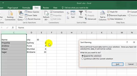 Excel Formulas Alphabetical Sort