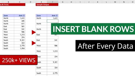 Excel Formulas for Blank Rows