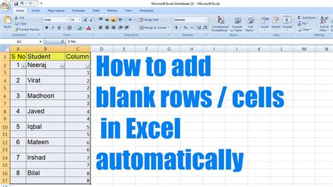 Excel Formulas for Empty Rows