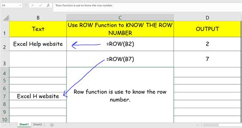 Excel Formulas for Rows