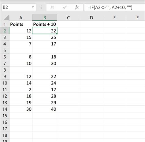 Using IF Function to Ignore Blank Cells