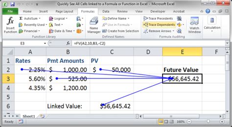 Excel Formulas Link Feature