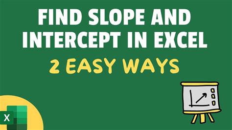 Using Formulas to Calculate Slope and Intercept in Excel