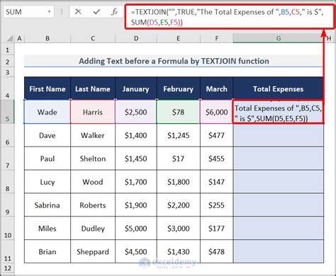 Excel formulas text automatic