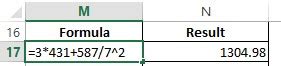 Excel Formulas Without Parentheses 3