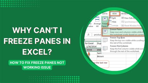 Excel Freeze Panes Errors