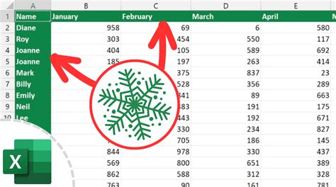 Excel Freeze Rows Example