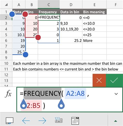 Excel Frequency Bins