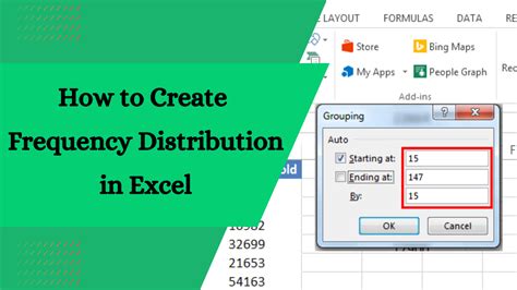 Creating Frequency Distribution in Excel