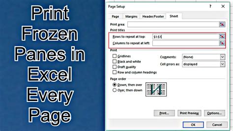 Excel Frozen Panes