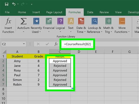 Excel functions for arm calculation