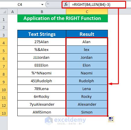 Excel functions for first character