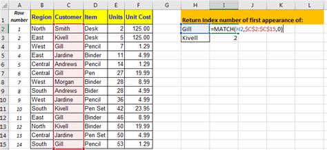 Excel Functions for Matching Values 5